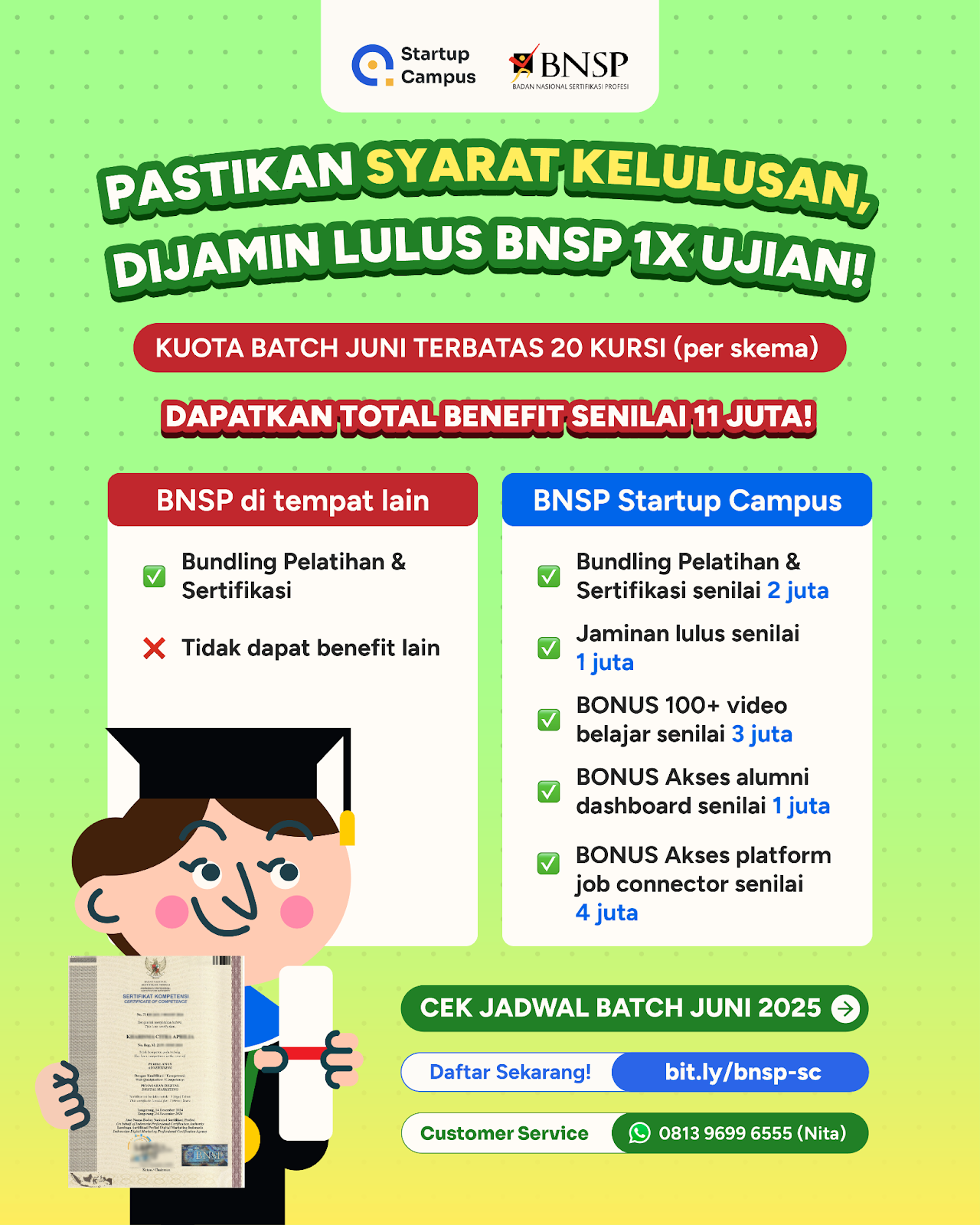 Harga Sertifikat BNSP Juni 2025: Ini Rincian Lengkapnya!